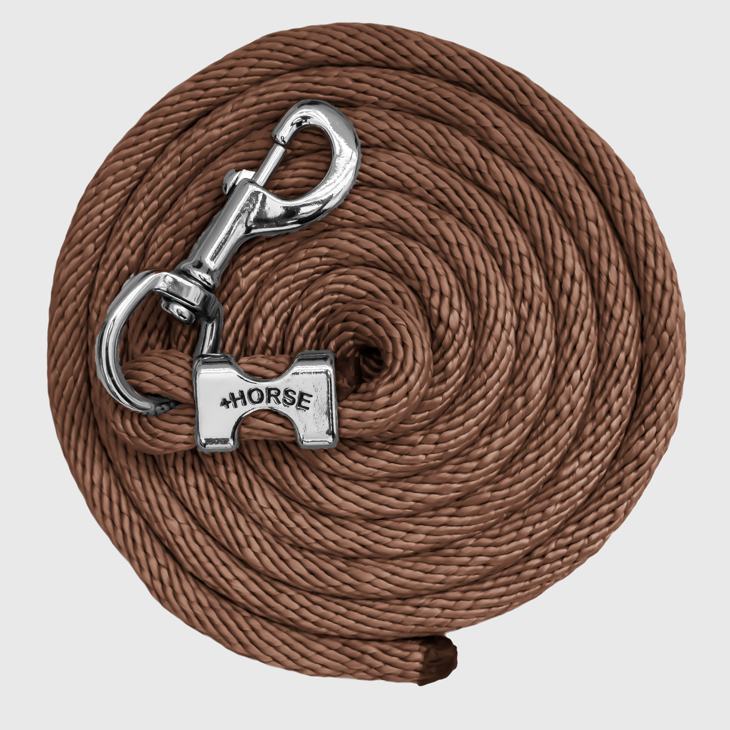 Paseador de Caballo +HORSE Nylon-Algodón 2.5m con Bandola - Color Café