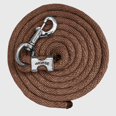 Paseador de Caballo +HORSE Nylon-Algodón 2.5m con Bandola - Color Café
