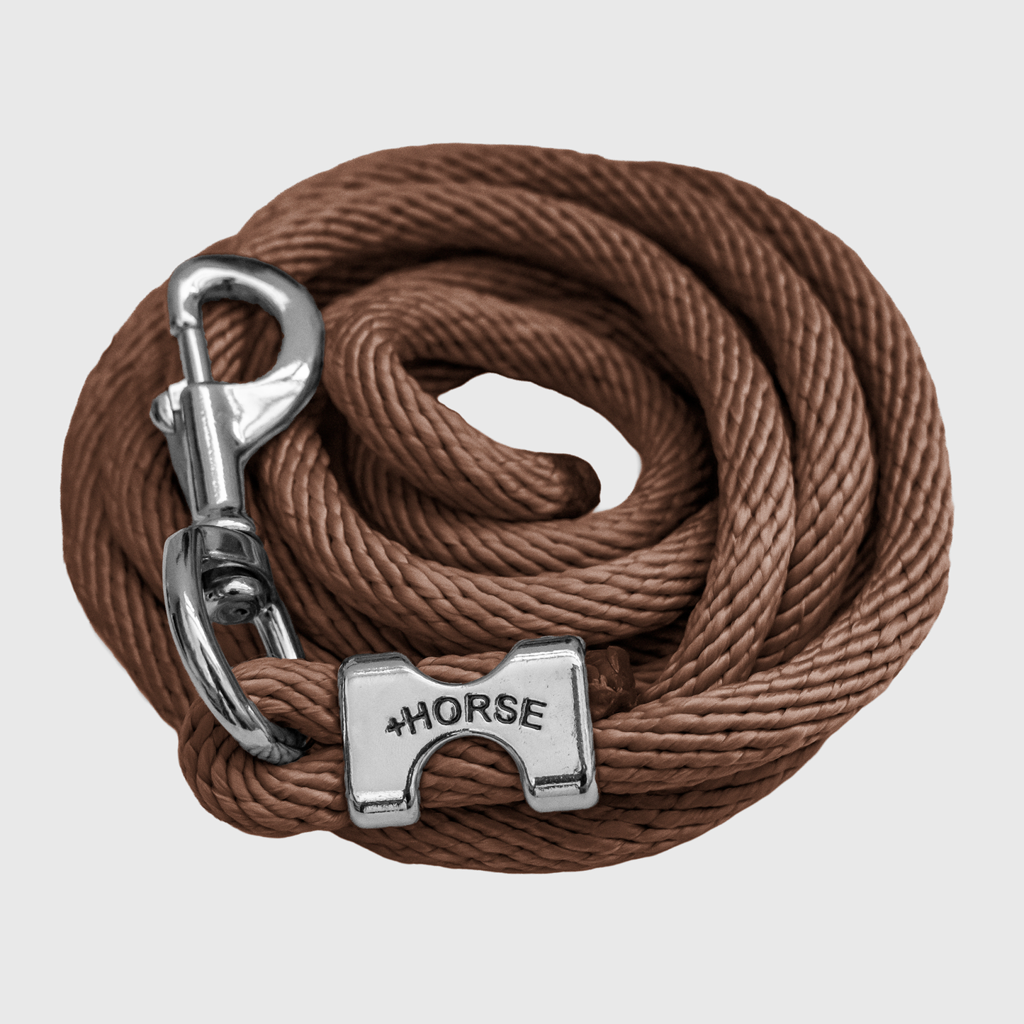 Paseador de Caballo +HORSE Nylon-Algodón 2.5m con Bandola - Color Café
