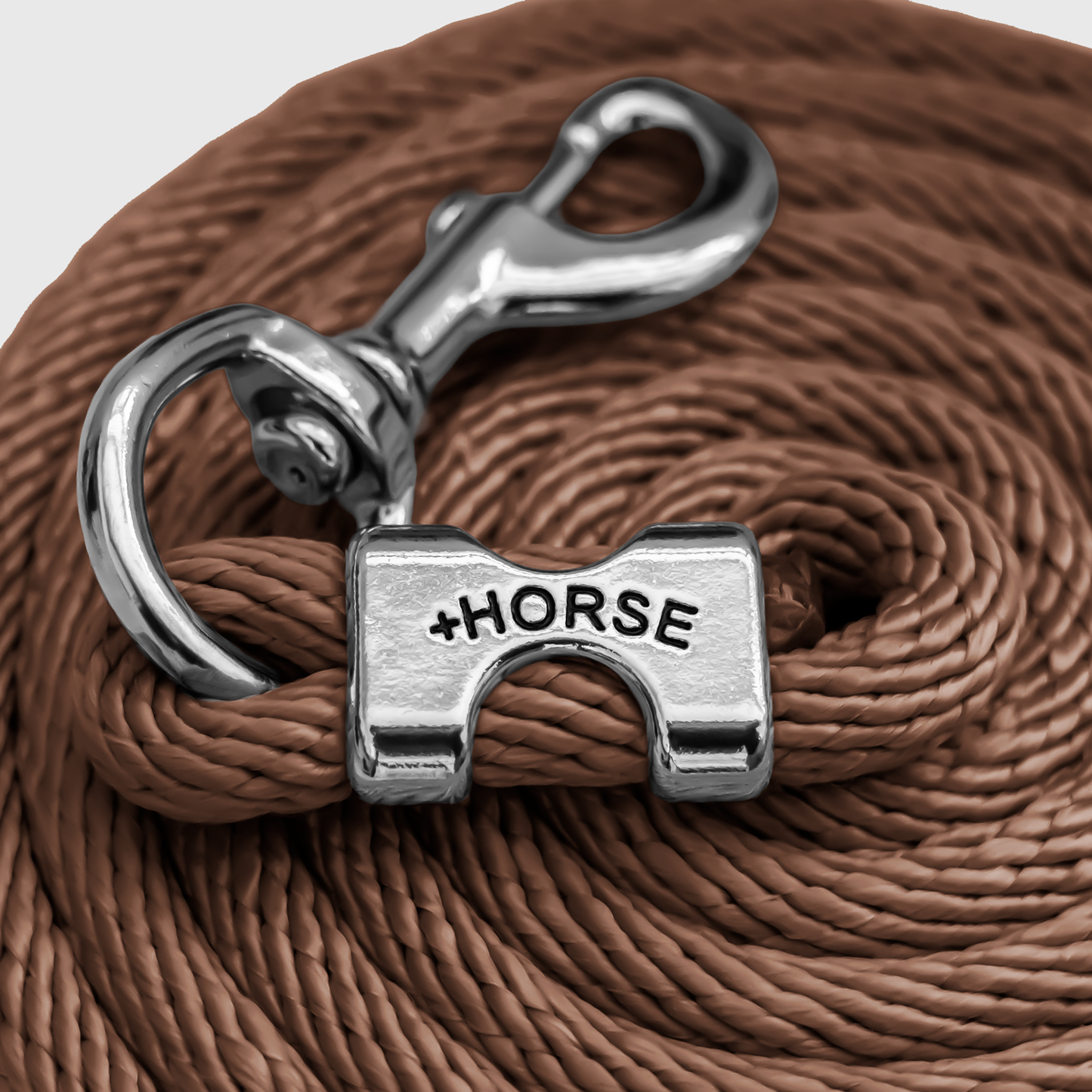 Paseador de Caballo +HORSE Nylon-Algodón 2.5m con Bandola - Color Café
