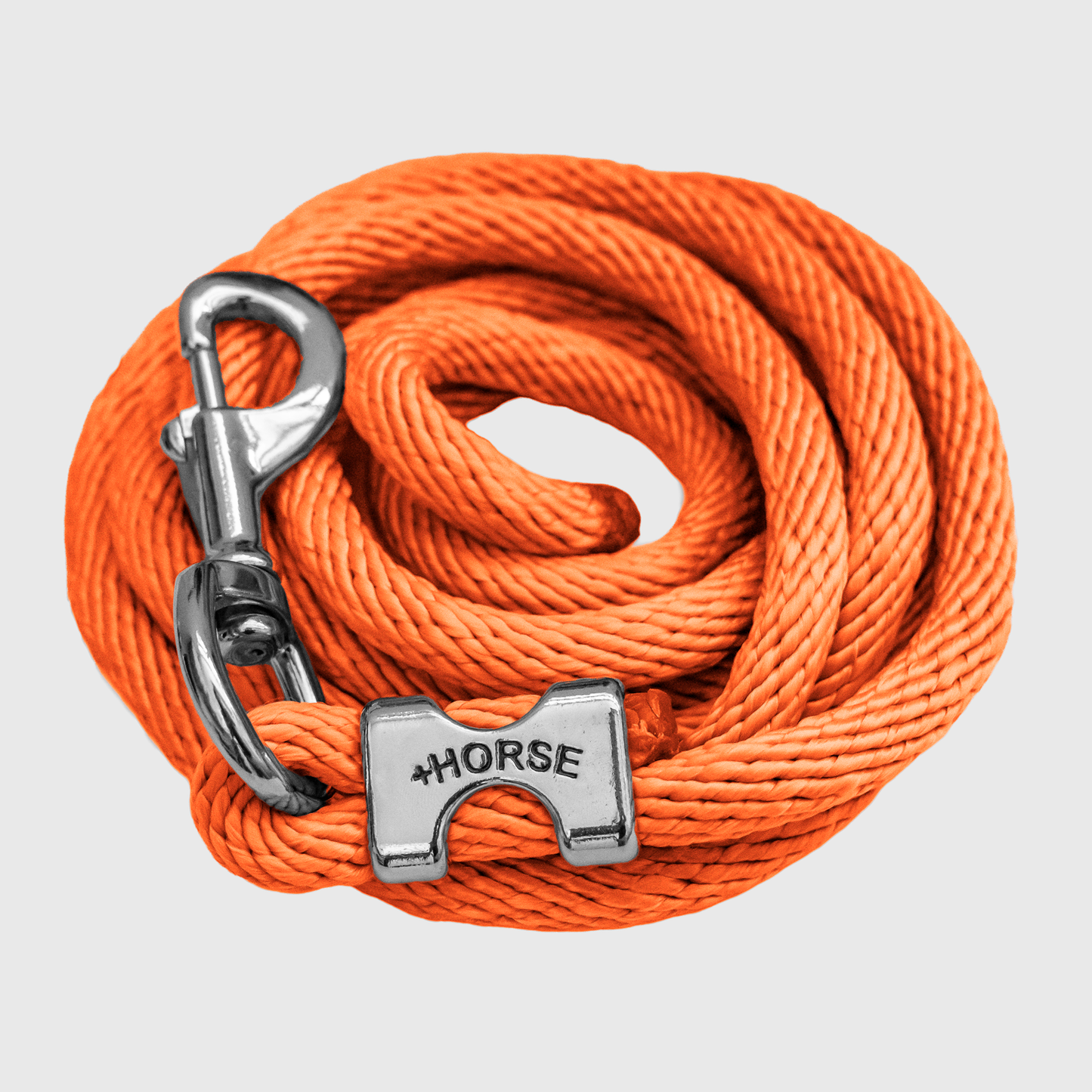 Paseador de Caballo +HORSE Nylon-Algodón 2.5m con Bandola - Color Naranja