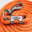 Paseador de Caballo +HORSE Nylon-Algodón 2.5m con Bandola - Color Naranja