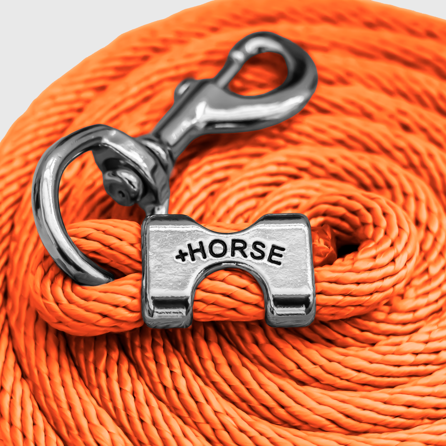 Paseador de Caballo +HORSE Nylon-Algodón 2.5m con Bandola - Color Naranja