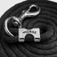 Paseador de Caballo +HORSE Nylon-Algodón 2.5m con Bandola - Color Negro