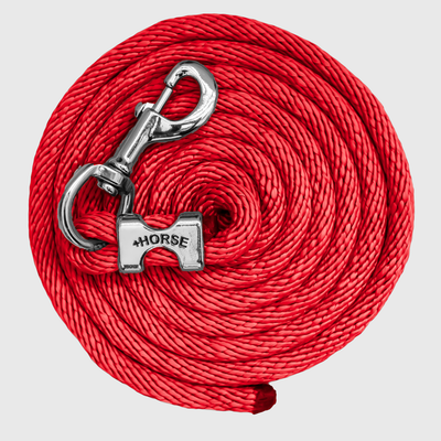 Paseador de Caballo +HORSE Nylon-Algodón 2.5m con Bandola - Color Rojo