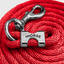 Paseador de Caballo +HORSE Nylon-Algodón 2.5m con Bandola - Color Rojo