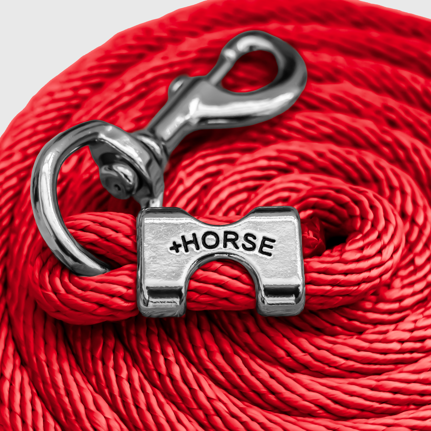 Paseador de Caballo +HORSE Nylon-Algodón 2.5m con Bandola - Color Rojo