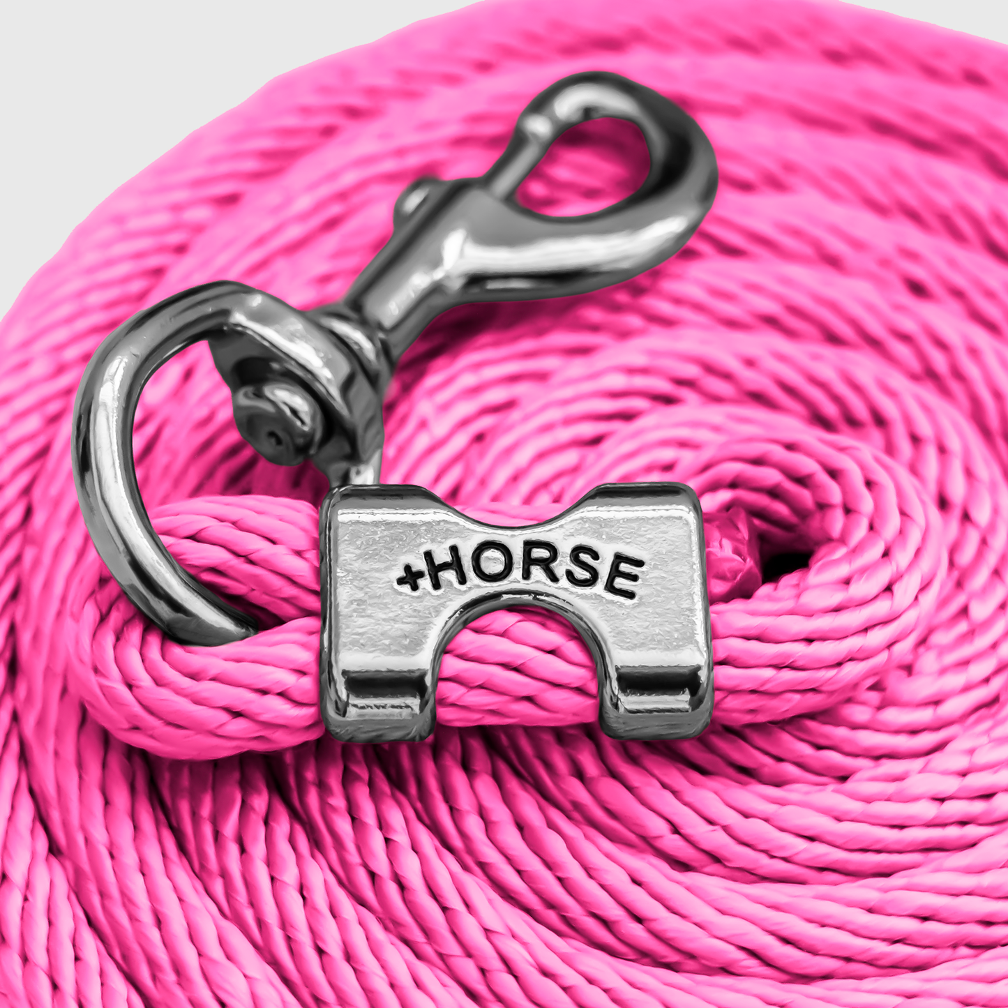 Paseador de Caballo +HORSE Nylon-Algodón 2.5m con Bandola - Color Rosa