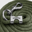 Paseador de Caballo +HORSE Nylon-Algodón 2.5m con Bandola - Color Verde Militar