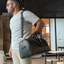Maleta de Mano Travel Bag B002 Bisonte de Cuero Genuino Negro