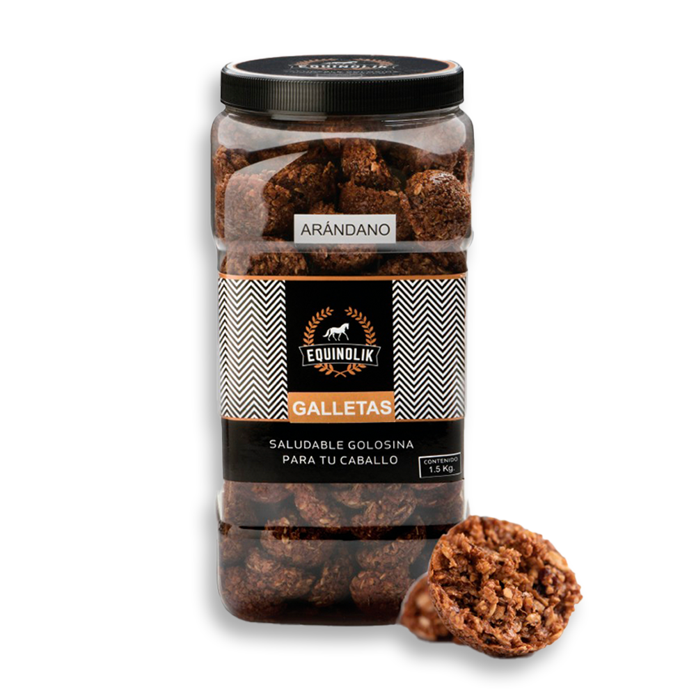 Premios para caballos Equinolik Galleta sabor Arándano 1.5 Kg
