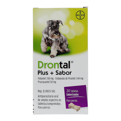 Drontal Plus+Sabor para Perro 24 tabletas