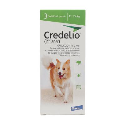 Credelio Lotilaner Desparasitante para Perro de 11-22 Kg  450 mg