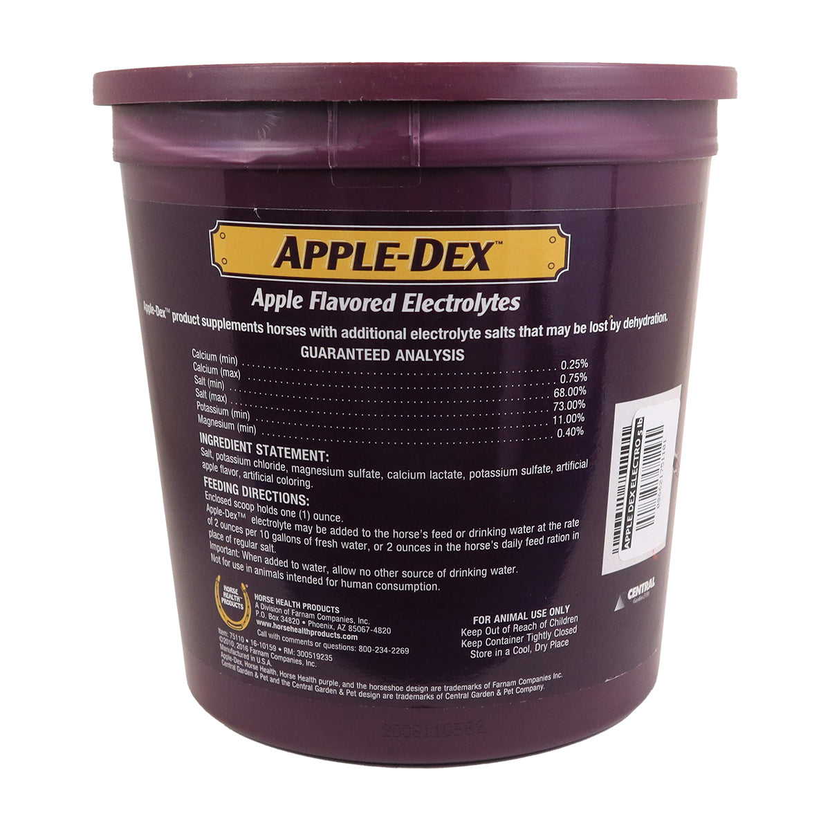Suplemento alimenticio Apple-Dex Electrolitos 5 LB
