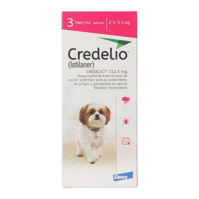 Credelio Lotilaner Desparasitante para Perros 2.5-5.5 kg  112.5 mg