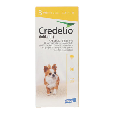 Credelio Desparasitante para perros 1.3- 3.5 kg 56.25 mg