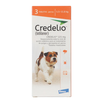 Credelio Lotilaner Desparasitante para Perros de 5.5- 11 Kg  225 mg