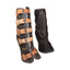 Protectores de piel con hebilla color negro para patas de caballo